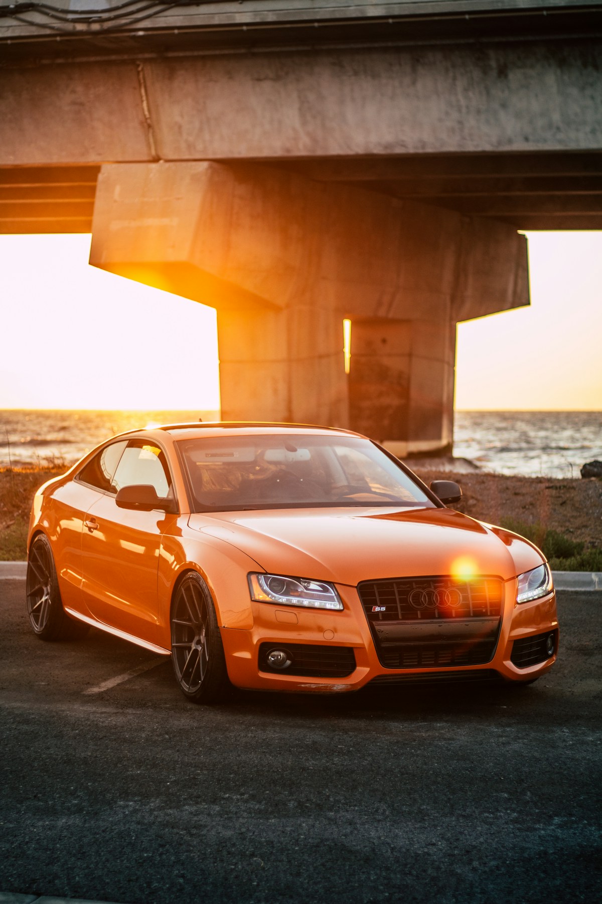 Glossy detailed sports car exterior